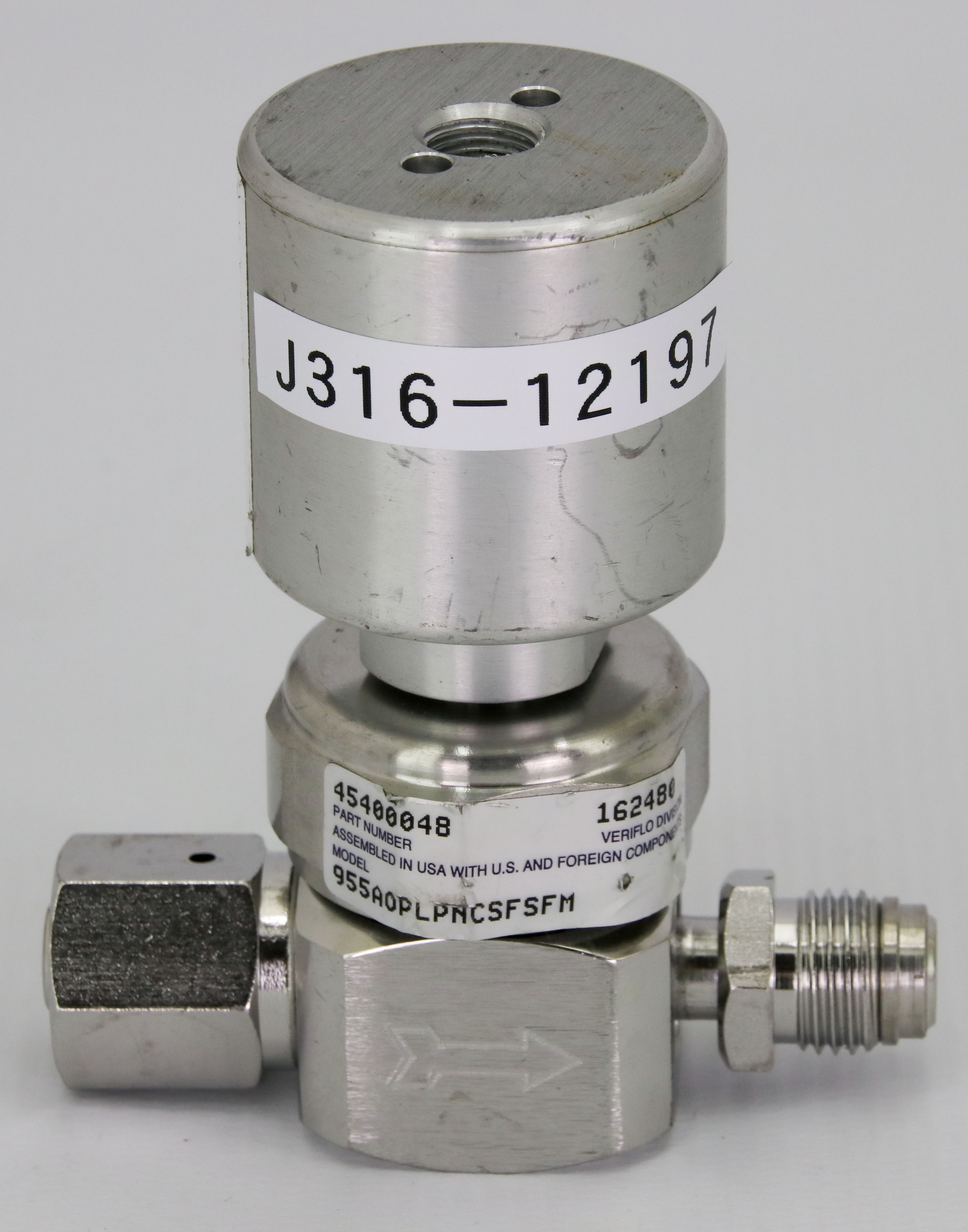 ハッピー 12197 VERIFLO PNEU ACTUATED BELLOW VALVE, ¼